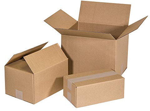 Pack 25 Cajas Cartón Reforzado con medidas 25x15x10 cm y Canal Simple - Fabricadas en España con Cartón Reciclado Resistentes para Envíos, Almacenaje y Mudanzas