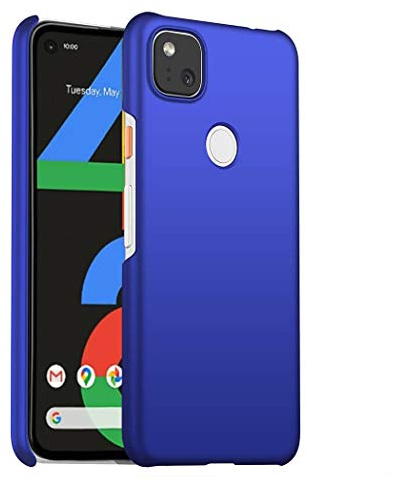 Google Pixel 4a 14,8 cm (5,8 Zoll) Hülle – Pixel 4a ultradünne Panzerhülle – matt gummierte Schutzhülle für Google Pixel 4a (blau)