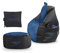 HAPPERS Pack Gamer Azul: Puff Gamer Pro + Reposapiés + Cojín