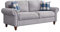 Panana 2 Seater and 3 Seater Sofa Vintage Style Sofa, Timeless Linen Fabric Settee with Roll Arm Padded Upholstery,Black 2 Seater (Grey, To 3 seats)