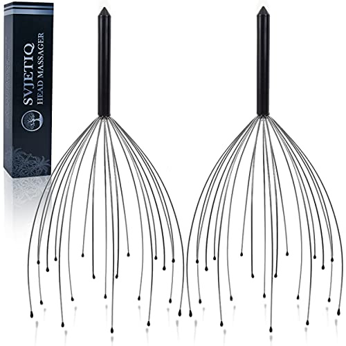 Svjetiq 2PCS Head Massager Scalp Scratcher for Men Women Adults