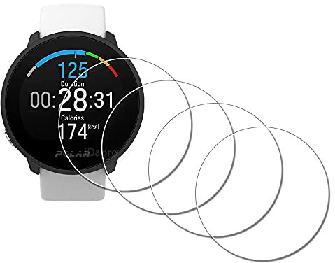 iDaPro Protector pantalla para POLAR Unite Watch Reloj Inteligente [4 unidades], Cristal Templado accesorios Screen Protector