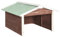 vidaXL Caseta de Cortacésped Robótico Cobertizo Cubierta Cabaña Tejado Refujo Protección Maquinaria Jardín Patio Moca y Blanco Madera Abeto