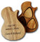 Personalisiertes Case aus Holz in Form einer Gitarre für Plektren mit Wunschgravur dein Name Text Plektrenhalter Aufbewahrung Box Plektrum (Case mit 9 Holz-Plektren)
