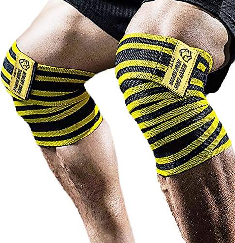 TAVIEW Ginocchiere (1 paio), ginocchiere per squat, sollevamento pesi, powerlifting, leg press e cross training, flessibile, 182,9 cm, per uomini e donne