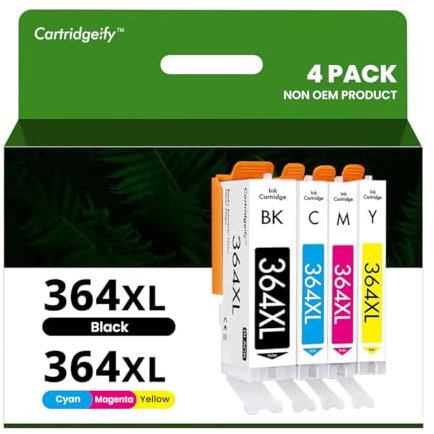 Cartridgeify 364 XL Multipack Druckerpatronen Kompatibel mit HP 364 364XL Patronen (4er-Pack), für HP Photosmart 5520 5510 5515 5524 Deskjet 3520 3524 3522 Officejet 4622 4622