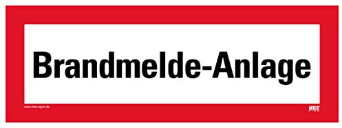 Aufkleber Hinweis Feuerwehr Brandmelde-Anlage Brandschutz Schild Folie selbstklebend ähnl. DIN 4066 | 297x105mm Made in Germany