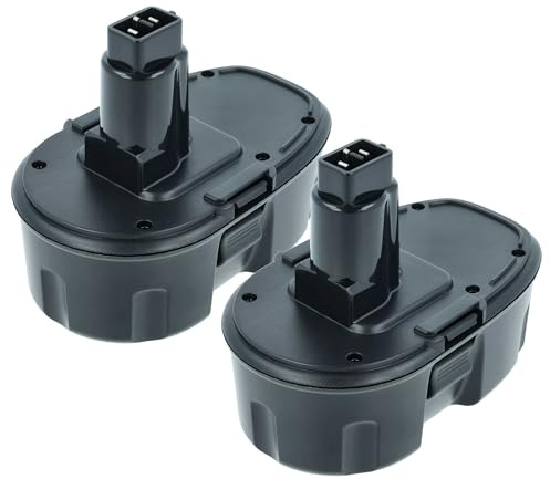 EXTENSILO 2x Battery compatible with Dewalt DC411B, DC410KA, DC410, DC410N, DC410KB, DC390N, DC390KB Power Tools (3300 mAh, NiMH, 18 V)