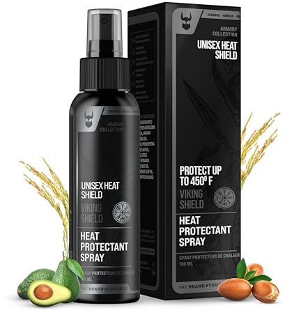 The Beard Struggle Hitzeschutzspray für Bart & Haar – Arganöl Spray schützt bis 230 °C – Bartpflege & Styling für Männer 120 ml