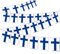 MacLand 30 Stück Finnland-Flaggenschnur, 91 m finnische Wimpelkette, Dekorationsbanner für Außen- und Innenbereich, Terrasse, Hof-Dekoration