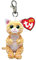 Ty Beanie Bellies Clips Bague Porte-clés en Peluche, Mangue Le Chaton avec Les Yeux Verts Paillettes, Les Animaux en Peluche avec Le Ventre Doux 12 cm T43112