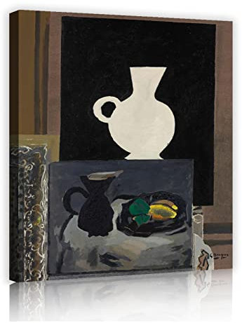 RUIHOME Decor Atelier I von Georges Braque Giclee Leinwand Kunstdruck Wunderschönes Geschenk für Jahrestag Hochzeit Geburtstag Personalisierter Kubismus Stil Wandkunst 36x28cm Innenrahmen