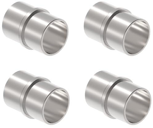 Sellon24® 4 x Rohrverbinder Verbindungsmuffe für Ø 42,4 Rundrohr, Edelstahl V2A Rohr Steckverbindung Fitting Verbinder Edelstahlrohr Balkongeländer Handlauf Treppe Geländer