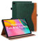 Vkooer Hülle für Samsung Galaxy Tab A 10.1 Zoll 2019 Schutzhülle SM-T510/T515 PU Ledertasche Folio Cover Case mit Kartentasche für Samsung Tab A 10.1 2019 - Dunkelgrün