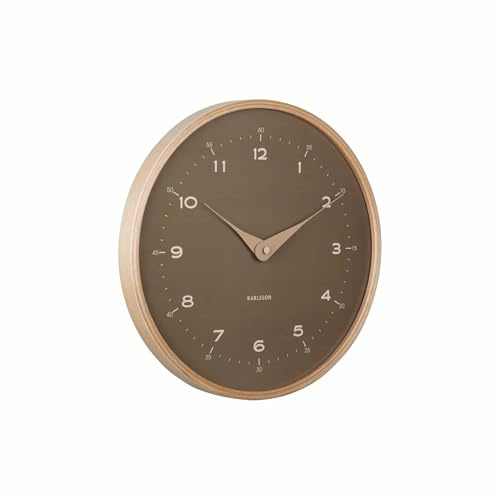 Karlsson Wanduhr Osado Dome - Grün - Ø30cm | Rund - skandinavisch - Multiplex - Wanduhr Modern Wohnzimmer - Wanduhren