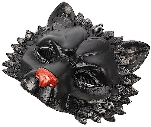 UPKOCH Schwarze Löwenmasken Mit Halbem Gesicht Wölfe Masken Tiermasken Masken Schaumstoff Tierkostüm Cosplay-Masken -Maske Für Kinder Und Erwachsene Partyzubehör