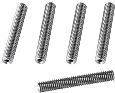 Yctze 3D-Drucker-Extruder-Hotend-Kit, 5 Stück Edelstahl M6 Düsenhals PTFE-Röhren für MK8, Kompatibel mit Prusa Geeetech I3 Pro B, Anet A8, 40 Mm Heatbreak, 1,75 Mm Filament