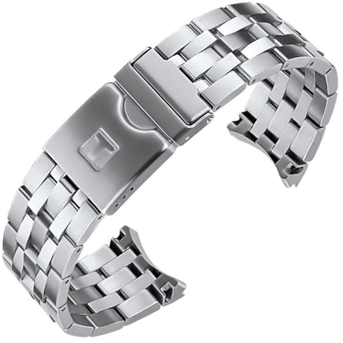 KDEGK Für Tissot T120 Starfish Series Armband 1853 Stahlarmband T120407A T120407 Herren-Uhrenarmbandkette aus feinem Stahl(Silvery)