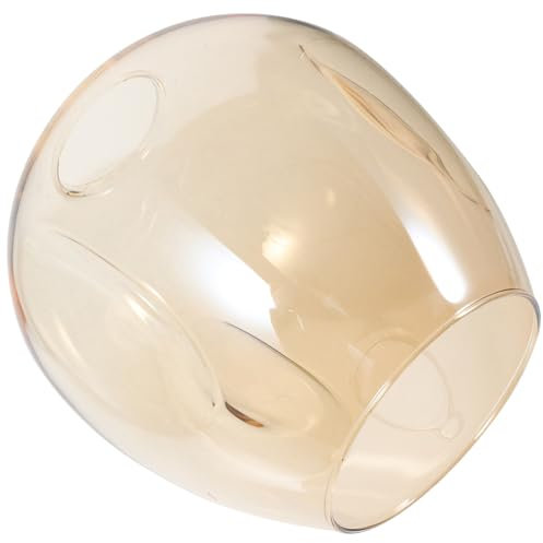 Uonlytech Abat-Jour En Verre De Vin Pour Luminaires Ambre Bulle Ensemencée Coupe De Vin Abat-Jour En Verre Globe Couvercle De Plafonnier De Remplacement Pour Lustre Pendentif Lumière