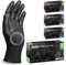 PROGRIP Einweghandschuhe Diamant Grip, Schwarz, Einmalhandschuhe Extra Stark, Nitrilhandschuhe Gr. M, 2x dicker, Handschuhe Einweg, Arbeitshandschuhe für Werkstatt & Montage, 200 Stück (4x50 Stk)