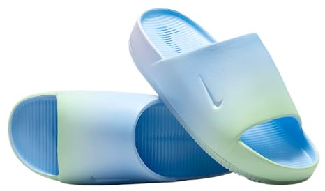 NIKE Women's W Calm Slide SE Sneaker, Psychic Blue Psychic Blue Lilac Bloom, 5.5 UK