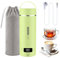 Elektrischer Reisewasserkocher Klein 500ML, Kleiner Wasserkocher Reise Schnelles Kochwasser Mini -Wasserkocher tragbar 316 Edelstahl, automatisches Schließen, For Tee, Kaffee, Babymilch (Grün)