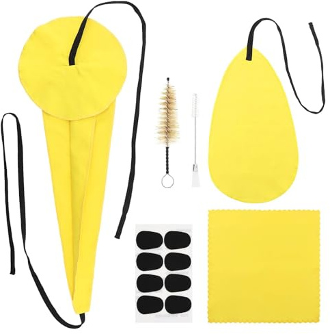 Kit de nettoyage pour saxophone alto ténor soprano - Chiffon de nettoyage en microfibre avec coussins d'embouchure pour saxophone et autres Struments à vent et bois - Kit de nettoyage pour clarinette