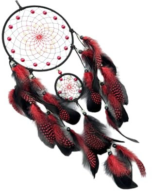 Fhkpsqkcn Traumfänger Windchimes Mit Gefiederten Quasten Und Nachtglühungen Hängen Ornament Home Und Schlafzimmer Wanddekore