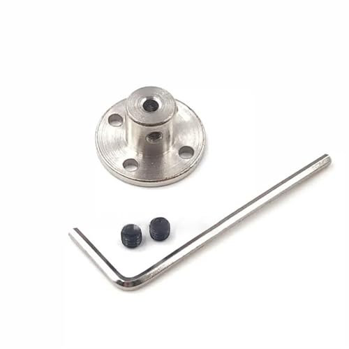 Pangyoo 1 x Flanschkupplung, M3-Schraube, 3 mm, 4 mm, 5 mm, 6 mm, 6,35 mm, starre Kupplung, Flansch, Motorführung, Wellenunterstützung(4mm)