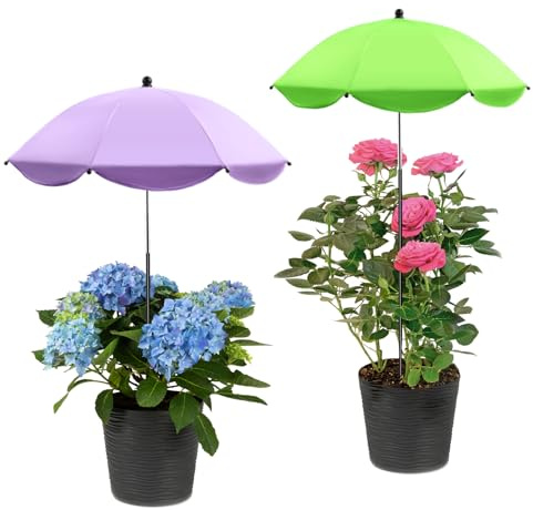 ANLIZY Pflanzenschirm für Outdoor-Pflanzen, Pflanzenschirme für Topfpflanzen und Gartenbeete, 101,6 cm Höhe, Gartenschirm, Sonnenschutz, 66 cm, größerer Schattenschutz für Terrasse, Blumen, Pflanzen
