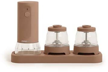 CREATE/SPICE GRINDER STUDIO PRO/Molinillo eléctrico para especias moca/Dos contenedores intercambiables. ajuste de molienda. cuchillas de cerámica. cuerpo de acero. 3.7W
