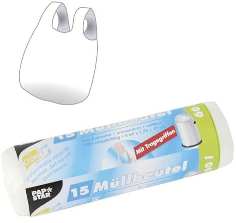 PAPSTAR Sac Poubelle en polyéthylène Haute densité Transparent 60 l