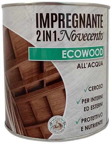 Cera Novecento 9127 Ecowood Impregnante, Mogano, 250 ml