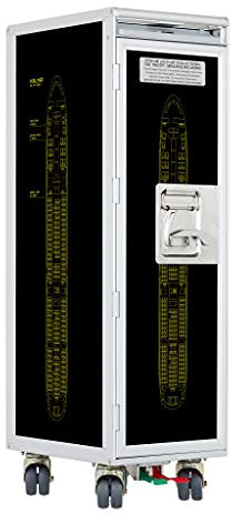 VanDeBord Flugzeug Trolley Airliner Neu (Gelb, Originaltür), Original Flugzeugtrolley, Flugzeug Servierwagen