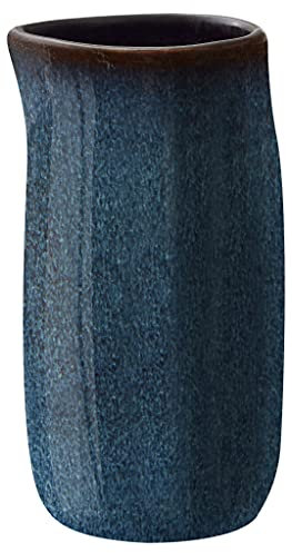BITZ Milkkännchen, Milchkanne aus Steingut, 200 ml, Dunkelblau/Schwarz