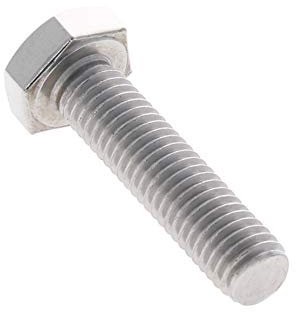 MroMax M10 - Perno de cabeza hexagonal para mano izquierda M10-1,5 x 40 mm, UNC 304, tornillos hexagonales de rosca inversa