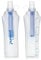 Purewell Wasserfilterbehälter, BPA-frei, für den Außenbereich, gefilterter Wasserbeutel, faltbar, gefilterte Wasserflasche für Sport, Camping und Wandern, 2 Stück, Weiß