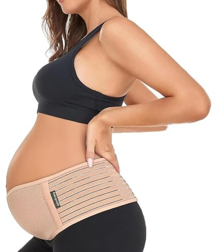 ChongErfei Schwangerschafts-Bauchband, Schwangerschaftsgürtel, Rückenstütze, Bauchbinder, Rückenbandage – lindert Rücken, Becken, Hüftschmerzen für die Schwangerschaft (ZNude, Einheitsgröße)