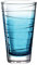 Leonardo Vario Struttura Trink-Glas, 1 Stück, spülmaschinenfestes Longdrink-Glas, bunter Trink-Becher aus Glas, Saft-Glas, blau, 280 ml, 026832