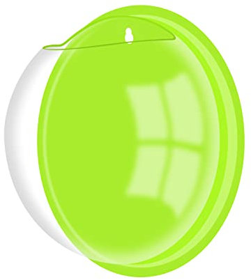Wall Fish Bowl, Clear Acrylic Round Fish Tank Flower Pot Vase Decoration Fish Tank Flower Pot Aquarium Wall Plant Pot Hanging Hydroponic Pot 5.9 Inch (Green 15cm)