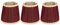 Kleiner Lampenschirm, 3 Stück weinroter Barrel Stoff Lampenschirm moderner Clip On Lampenschirm für Wandkerzen Tischlampen, 4,3x5,9x5,5 Zoll