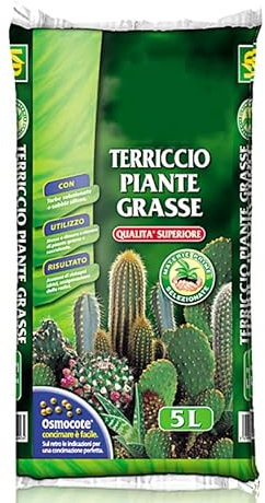 Virsus Terriccio Piante Grasse 072, capacità 5L, per messa a dimora e rinvasi, elevata capacità drenante e buona ritenzione idrica, per piante grasse in piena terra o vasi in terracotta e plastica