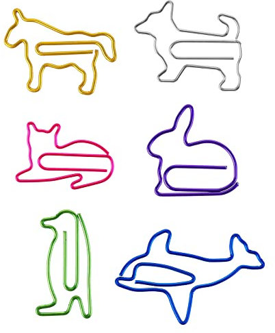 30 Stück Büroklammern Aus Metall, Büroklammern Motiv Tiere Cartoon Bunt Tier Design Büroklammern Neuartige Formen Büroklammern Lesezeichen Für Büro Schule Schreibwaren Dokumente Gifts For Children