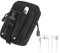 K-S-Trade Belt Pouch Holster + Headphones Compatible With Samsung Galaxy S23 Ultra Extra Compartments With Space For Power Bank Hard Drive Black 1x