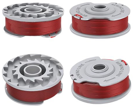 Viilich 4 Stück Ersatz-Trimmerspule für Gardena 5306-20,Ersatzfadenspule Spule für Gardena Turbo Trimmer SmallCut 300,Gardena Turbo Trimmer Art 8844 & Art 8845 (1.65 mm,9.2m/30FT)