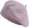 ZLYC Damen Kabel Stricken Baskenmützen Geflochtene Baggy Wolle Barett Winter Warmer Beanie(Einfarbig Violett)