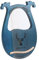 Harfe, Massives Mahagoni Saiteninstrument Instrument, Tragbare 16 Saiten Lyre Harfe, Vintage Instrument Lyra Harfe Mahagoni 16 Stahlsaiten Stimmschlüssel Pickup Set (Blau)