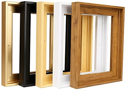 HUACANVAS Canvas Floater Frames,Canvas Floating Frame,Floater Frame for Canvas,Floater Frames for Canvas Paintings,Canvas Picture Frame (9x12,White)