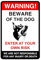 Safety First Display LTD Warning beware of the dog enter at own risk - High tack self-adhesive sticker (200mm x 150mm) Viewing Distance within 5m.