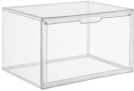 DriKou Taschen-Vitrine, wasserdicht, staubdicht, transparent, kreative Kunststoffbox, Starkes magnetisches Design, Schuhe, Aufbewahrungsbox für Anime-Figuren, Geldbörse